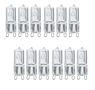 12x Nice Price Halogen PIN G9 20W 230V warmweiß dimmbar EEK: G (Spektrum A-G)