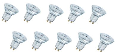 10x OSRAM LED PAR16 Reflektor 4,3W=50W GU10 warmweiß EEK: F (Spektrum A bis G)