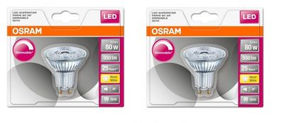 2x Osram LED Superstar PAR16 80 36° GU10 dimmbar 8,3W=80W EEK: F (Spektrum A-G)