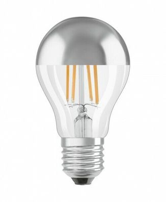 1x Osram LED Kopfspiegellampe silber E27 7,5W=50W dimmbar EEK: E (Spektrum A-G)
