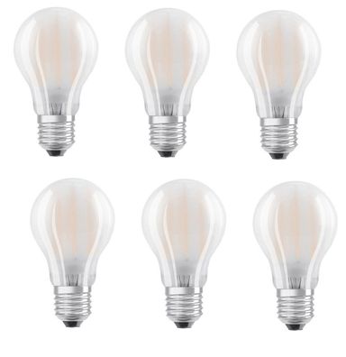 6x Osram LED Star Classic A 100 Birne E27 warmweiß 11W = 100W EEK: F (Spektr A-G)