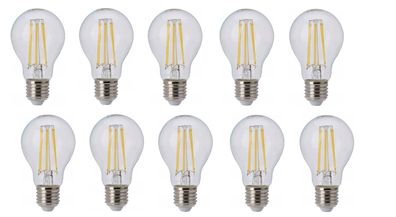 10x Osram LED Star Classic A 75 Birne E27 kaltweiß 8W = 75W EEK: F (Spektrum A-G)