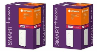 2x Ledvance Smart+ Mini Switch Weiß ZigBee Lichtschalter, Dimmer + Fernbedienung