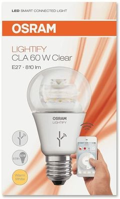 Osram Lightify Classic A LED, 9 Watt, E27 dimmbar EEK: G (Spektrum A bis G)