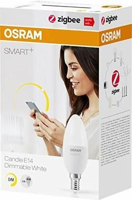 OSRAM Smart+ LED, ZigBee Lampe E14 warmweiß dimmbar EEK: F (Spektrum A bis G)
