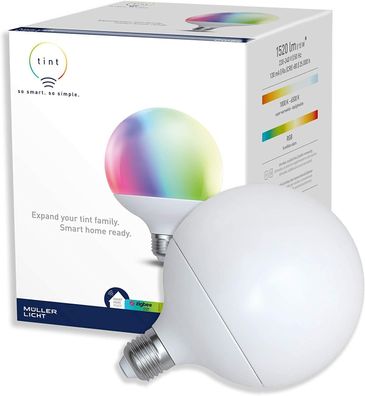 TINT MüllerLicht zigbee Smart+ LED Globe RGB bunt 15W E27 EEK: F (Spektrum A-G)