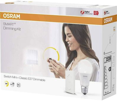 OSRAM Smart+ Zigbee LED E27 mit Fernbedienung, dimmbar EEK: F (Spektrum A - G)