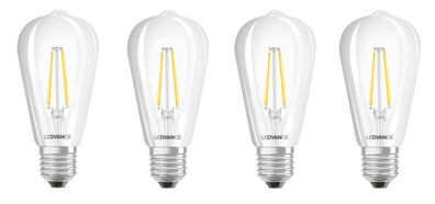 4x Ledvance Smart+ LED Wifi E27 Filament Edison 5,5W dimmbar EEK: F(Spektrum A-G)