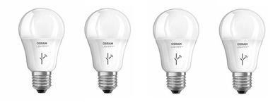 4x Osram Lightify Classic A 60W LED E27 Tunable White Dimmbar EEK: F (Spektr A-G)