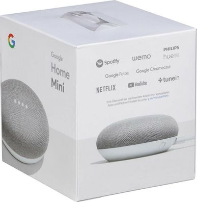 Google Home Mini Sprachassistent grau/ Kreide smarter Lautsprecher Speaker OVP
