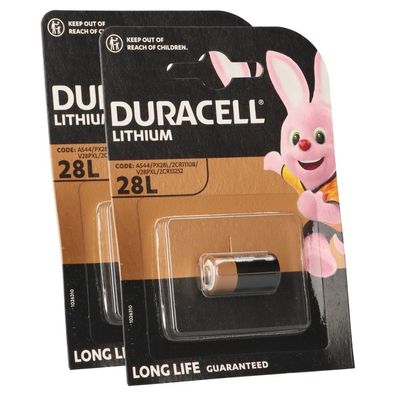 2x Duracell Photobatterie PX28 Lithium 6V 150mAh (2x 1er Blister)