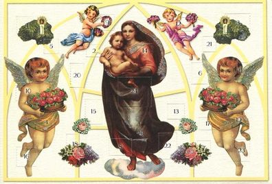 Postkarten Adventskalender Heilige Weihnachtsfiguren