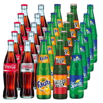 Coca Cola Limonade, Mischkiste 25 Flaschen je 0,33l