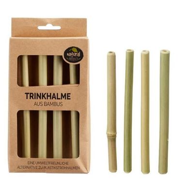 Bambus Trinkhalme, 4-er Set, 94029 4 Set