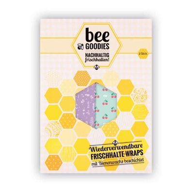 beeGoodies Bienenwachstücher , 2-er Pack , verschiedene Designs 1 Set