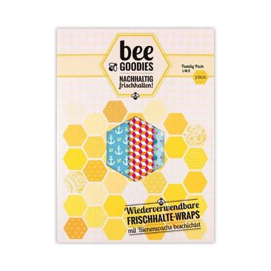 beeGoodies Bienenwachstücher , Family Pack , verschiedene Designs 1 Set