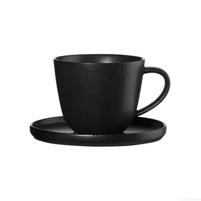 Kaffeetasse mit Unterer, coppa kuro, schwarz, matt, 19020190 1 Set