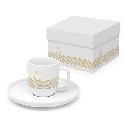 Pure Sailing gold Espresso Tasse mit Mattfinish in Geschenkbox, 604631 1 Set