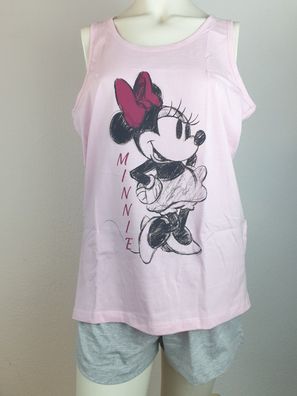 NEU Disney Damen Pyjama Minnie Maus Mouse Shorty Set Schlafanzug S M L XL