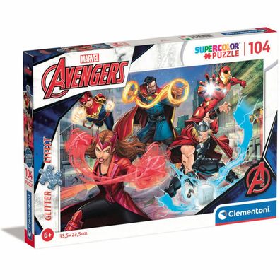Marvel Avengers Glitzereffekt-Puzzle 104Stück