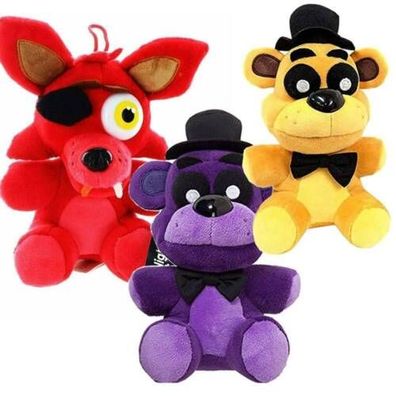 3PCS FNAF Five Nights at Freddy´s GOLD Bear Red Foxy Plüschtiere Spielzeug