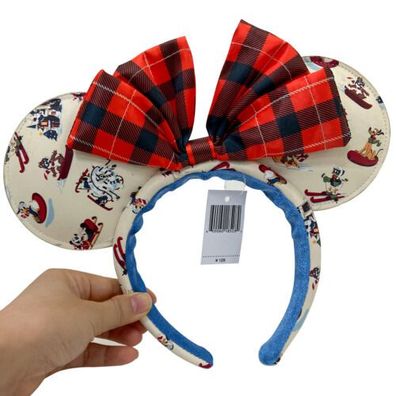 Disney-Parks Limited Lodge Snow Minnie Mouse Ohren Weihnachtsstirnband DE