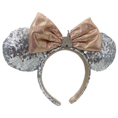 Silberne Minnie Ohren Mickey Cinderella Zauberspiegel Disney Parks Stirnband