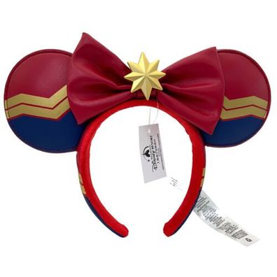 NEU Disney Parks Red Bow Carol Danver Ears Captain Marvel Stirnband
