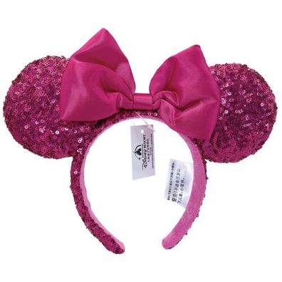 Bow Orchidee Disneyland Ohren Heißrosa Disney Parks Magenta Stirnband Pailletten