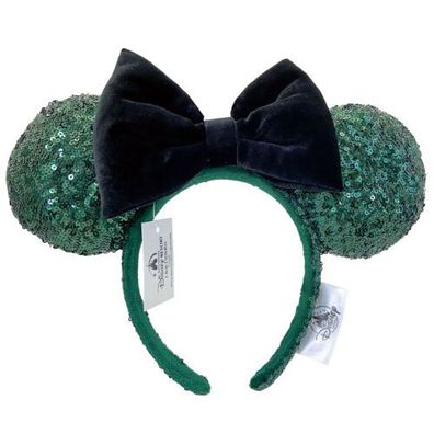 Grüne Pailletten Limitierte TDR Halloween Ohren Disney Parks Stirnband