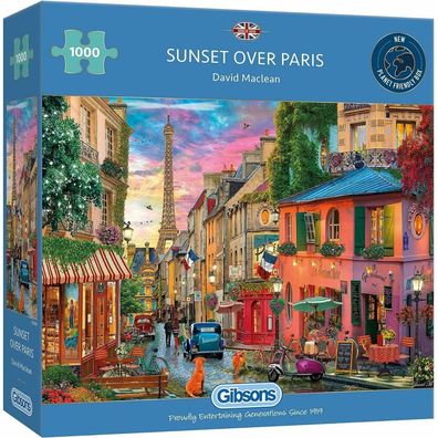 Gibsons Puzzle Sonnenuntergang über Paris 1000 Teile