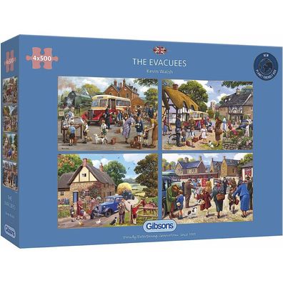 Gibsons Puzzle Evacuees 4x500 Teile
