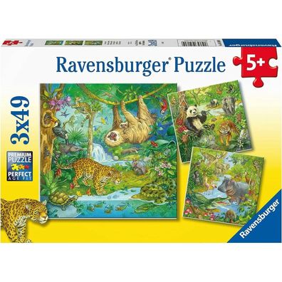 Ravensburger Puzzle Dschungeltiere 3x49 Teile