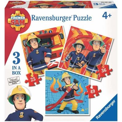 Ravensburger Puzzle Feuerwehrmann Sam 3in1 (25,36,49 Teile)