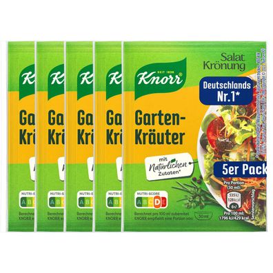 Knorr Salatkrönung Garten Kräuter Dressing 5x 8g 5er 5er Pack