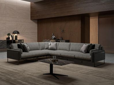 Wohnzimmer Polster Textil Eck Sofa L-Form Einrichtung Luxus Couchtisch
