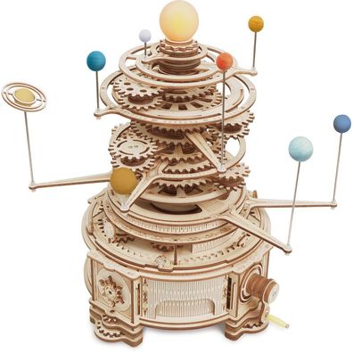 Robotime Rokr 3D-Holzpuzzle Sonnensystem - Orrery 316 Teile