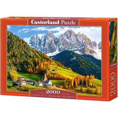 Castorland Puzzle Kirche St. Magdalena, Dolomiten 2000 Teile