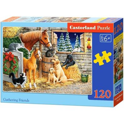 Castorland Puzzle Freunde treffen im Stall 120 Teile