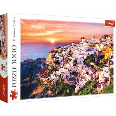 TREFL Puzzle Sonnenuntergang über Santorini, Griechenland 1000 Teile