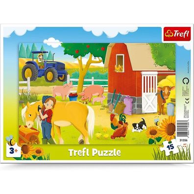 TREFL Puzzle Auf dem Bauernhof 15 Teile