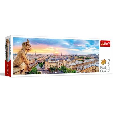 TREFL Panoramapuzzle Blick auf die Kathedrale Notre-Dame 1000 Teile