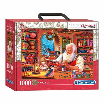 Clementoni Puzzle Weihnachtsmann Workshop, 1000Stück.