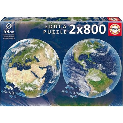 PUZZLE 2x800 RUND PLANET EARTH 19039 EDUCA