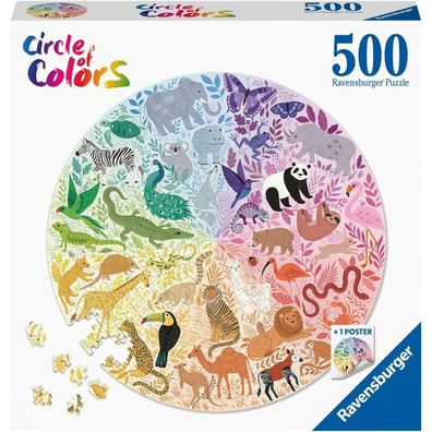 Kreis der Farben Puzzles - Tiere, 500Stück.