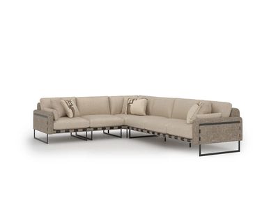 Ecksofa Couch L-Form Wohnzimmer Garnitur Luxus Polster Sitz Einrichtung