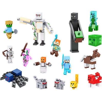 Minecraft building blocks kids toys villain model toys 16pcs