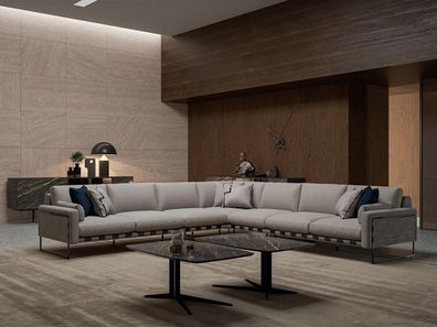Wohnzimmer Komplett 3tlg Ecksofa Luxus Sofa L Form Neu 2x Couchtisch