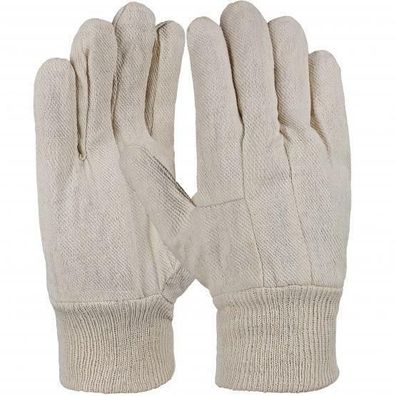 Baumwoll-Köper-Handschuh Strickbund Gr 10 / 12 Paar