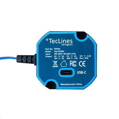 TecLines TNT004 Wandeinbau USB Tablet Unterputz Netzteil 30W Leistung